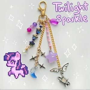 Twilight Sparkle Y2K Handmade Charm | My Little Pony Mane 6 Keychain Accessory