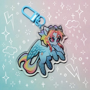 Rainbowdash MLP Acrylic Keychain | My Little Pony Mane 6 Charm