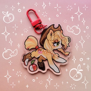 Applejack MLP Acrylic Keychain | My Little Pony Mane 6 Charm