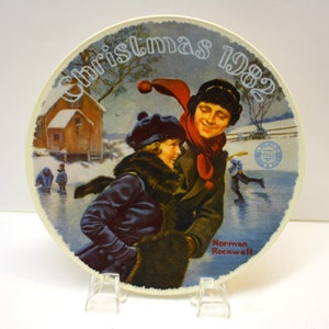Weihnachten Courtship - gemalt 1920 von Norman Rockwell - SammlerPlatte - 1982 - Knowles- Bradex Nr. 84-R70-1.9