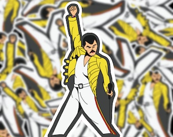 Freddie Mercury Sticker: hand drawn