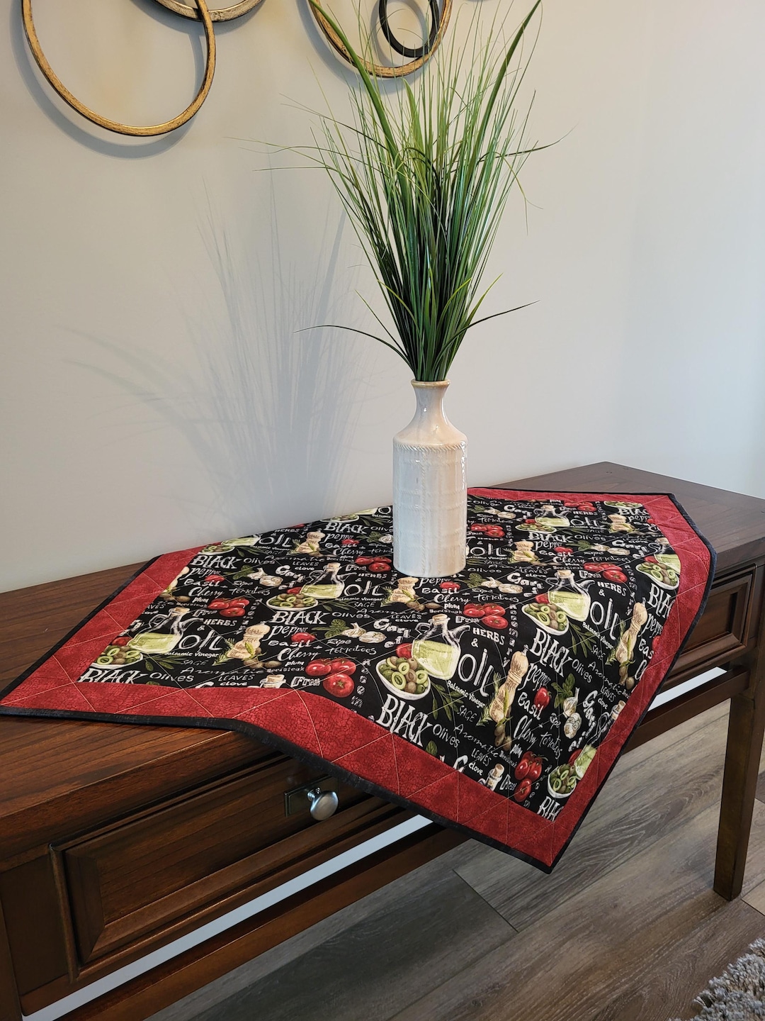 Kitchen Table Toppers Handmade Quilted Kitchen Table Topper or Wall Hanging - Etsy