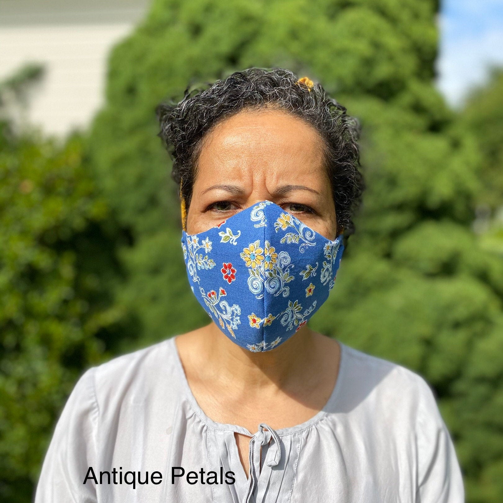 Reusable Face Mask No Ear Loops 100 Washable Cotton Etsy