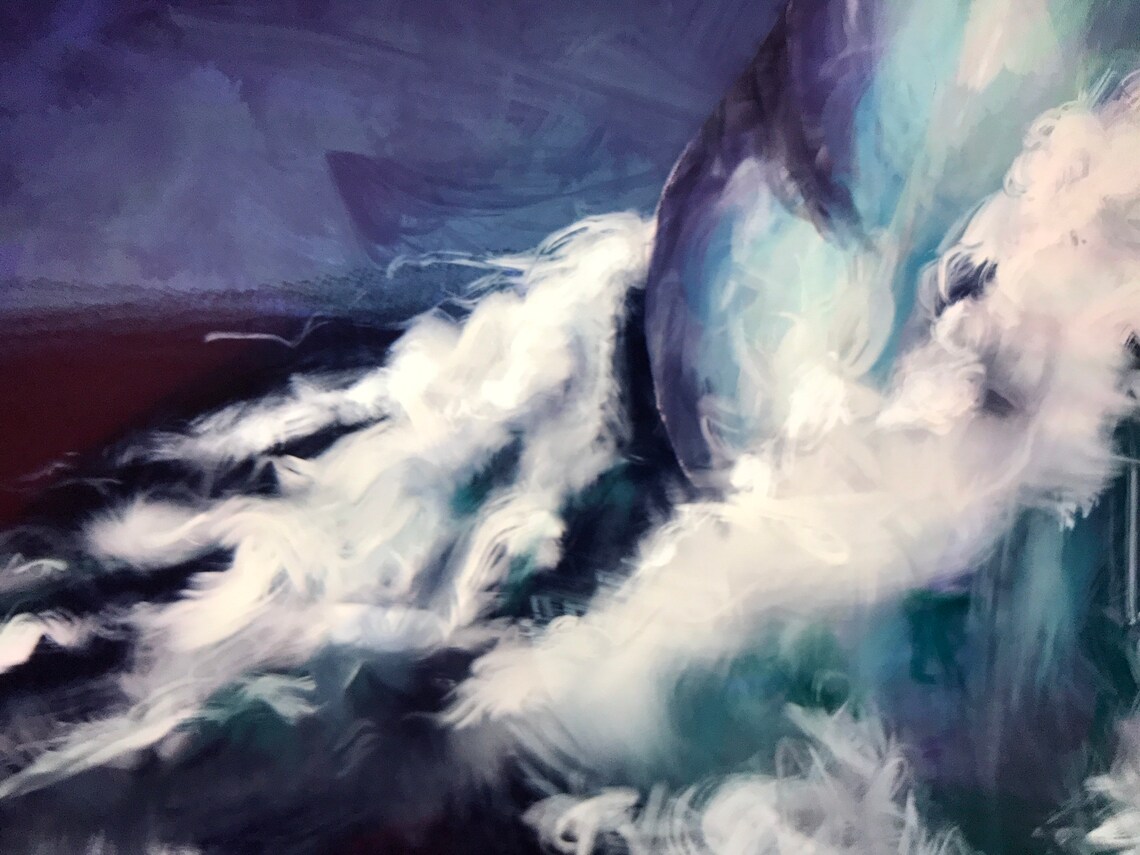 Nokk the Horse Water Spirit Art Painting Instant Digital Etsy