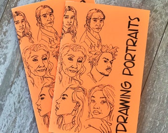 Art Zine Drawing Portraits - 12 pagina's, grote zine, stapsgewijze tutorial over het tekenen van gezichten en hoofden