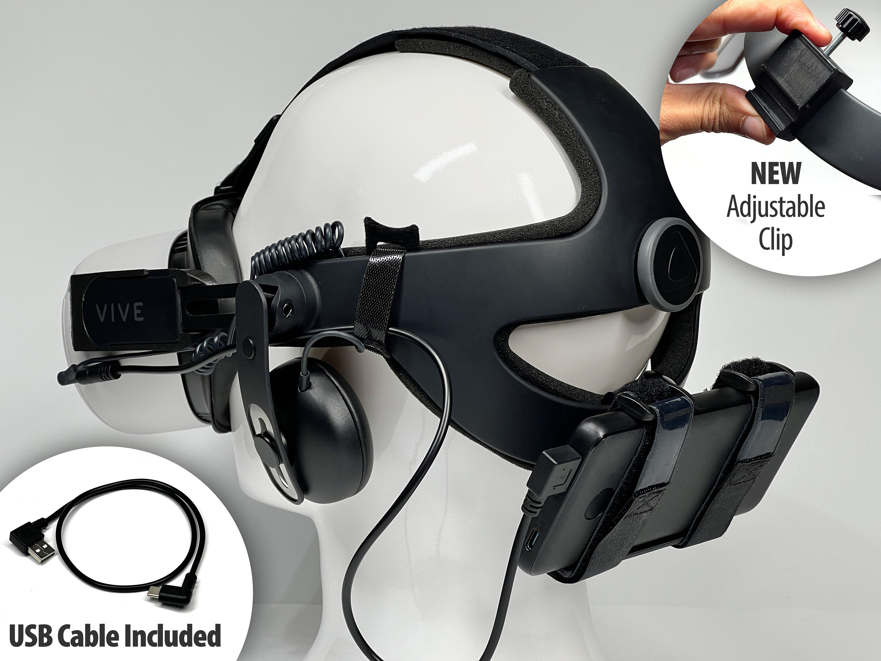 HTC ViveProEye デラックスオーディオストラップMOD済み VIVE Deluxe