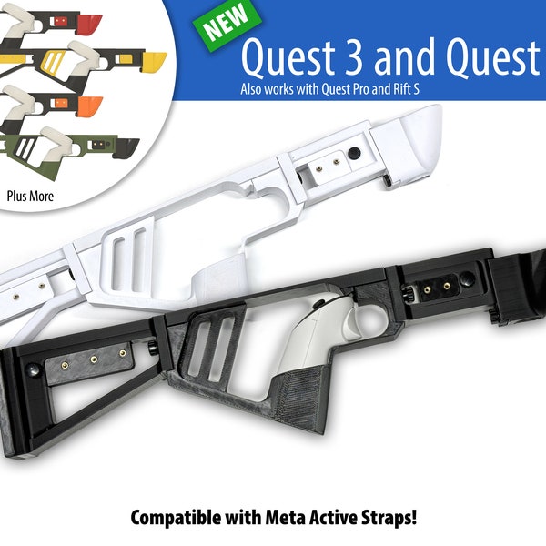 ULTRA Featherlight VR Rifle Gunstock - Meta Quest 3, Quest 2, Quest Pro, Rift S, Quest 1 Compatible