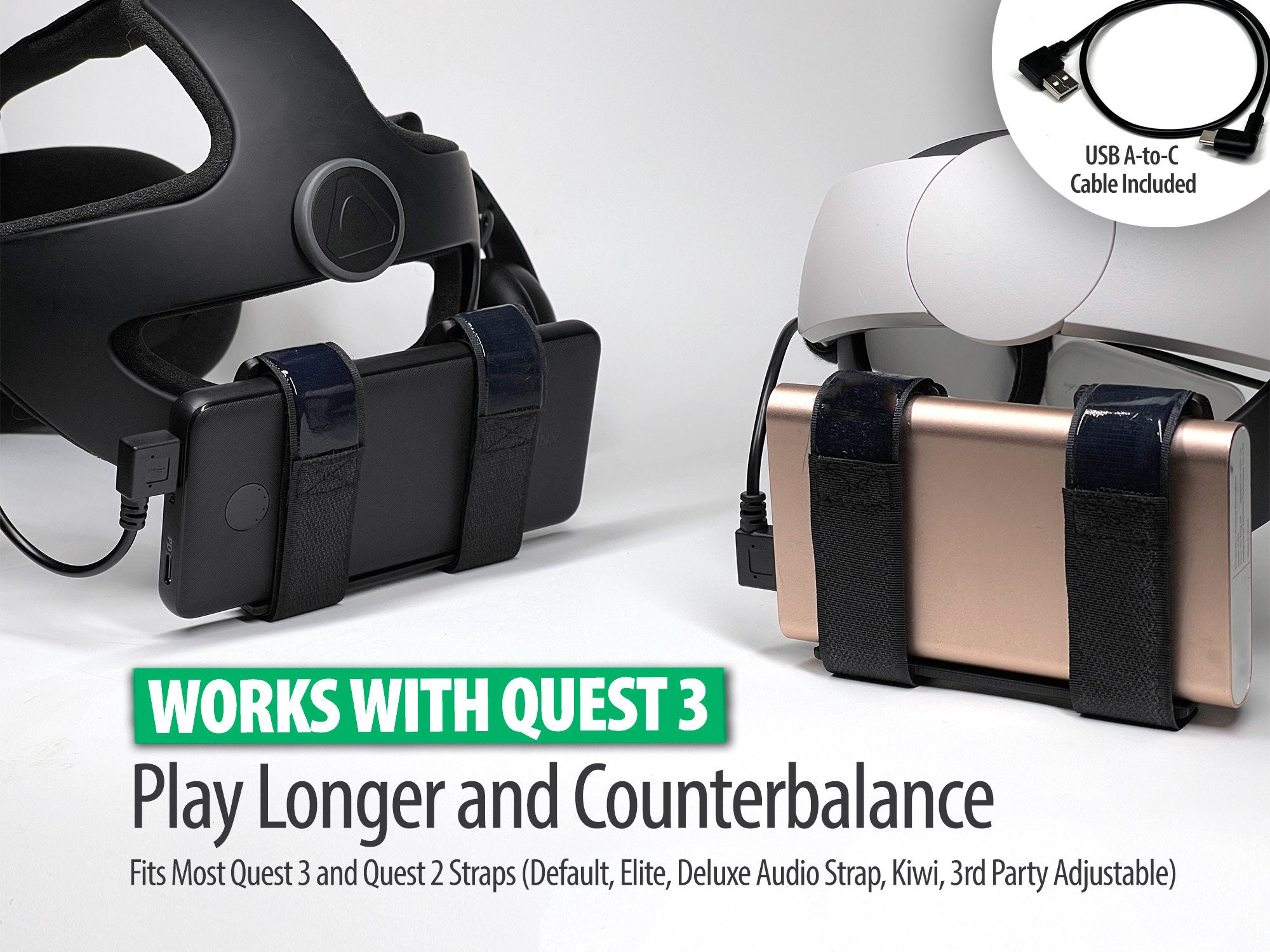 Quest 2 Headstrap KIWI Design with battery, VR Expert