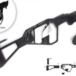 MAX Featherlight VR Rifle Gunstock - Meta Quest 3 & 3S Compatible - Designed For Use Both With And Without Grips