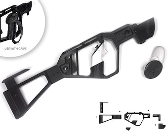 MAX Featherlight VR Rifle Gunstock - Meta Quest 3 & 3S Compatible - Designed For Use Both With And Without Grips