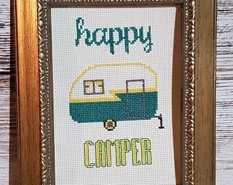 Hand Made Happy Camper Simple Silhouette - Etsy