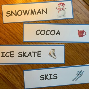 Winter Word Wall/Emergent Literacy/Pre-School/Spelling