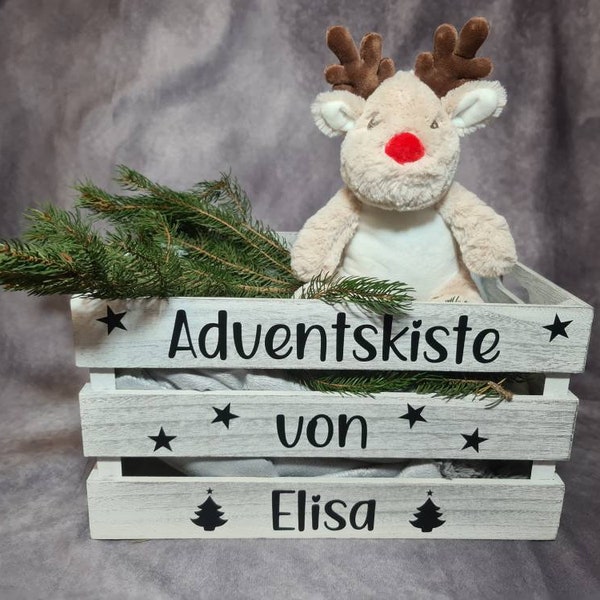 Spielzeugkiste Schatzkiste  Schriftzug, Vinyl, personalisiert, Beschriftung, Adventskiste, Aufkleber, Namensaufkleber, Wuschtext Name