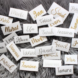 Lettering Vinyl Personalized Wedding Lettering Birthday Stickers Labels Name Stickers Custom Text Name image 9
