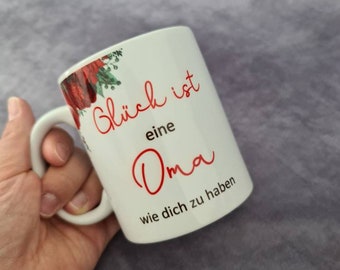 Tasse Oma, personalisiert, Beste Oma, wir lieben dich, Tasse mit Namen, Wunschtext, Tasse mit Spruch, Wunschbuchstabe