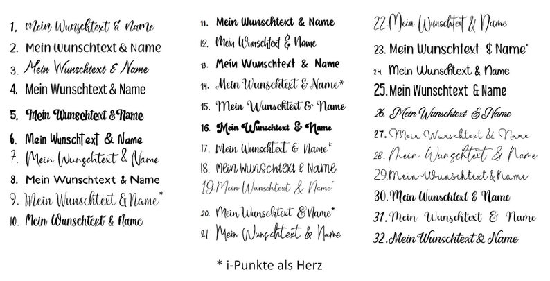 Schriftzug, Vinyl, personalisiert, Hochzeit, Beschriftung, Geburtstag, Aufkleber, Etiketten, Namensaufkleber, Wuschtext Name Bild 6