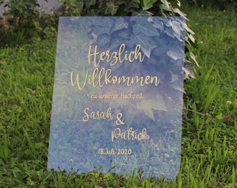 Aufkleber, Schriftzug, personalisiert für Willkommensschild, Sticker Hochzeit, Feiern, Geburtstag, Hennaabend, Verlobung, Trauung