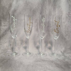 Sticker glass, lettering, wedding, JGA, champagne glass, engagement, wedding ceremony, personalised, labels, wine glass