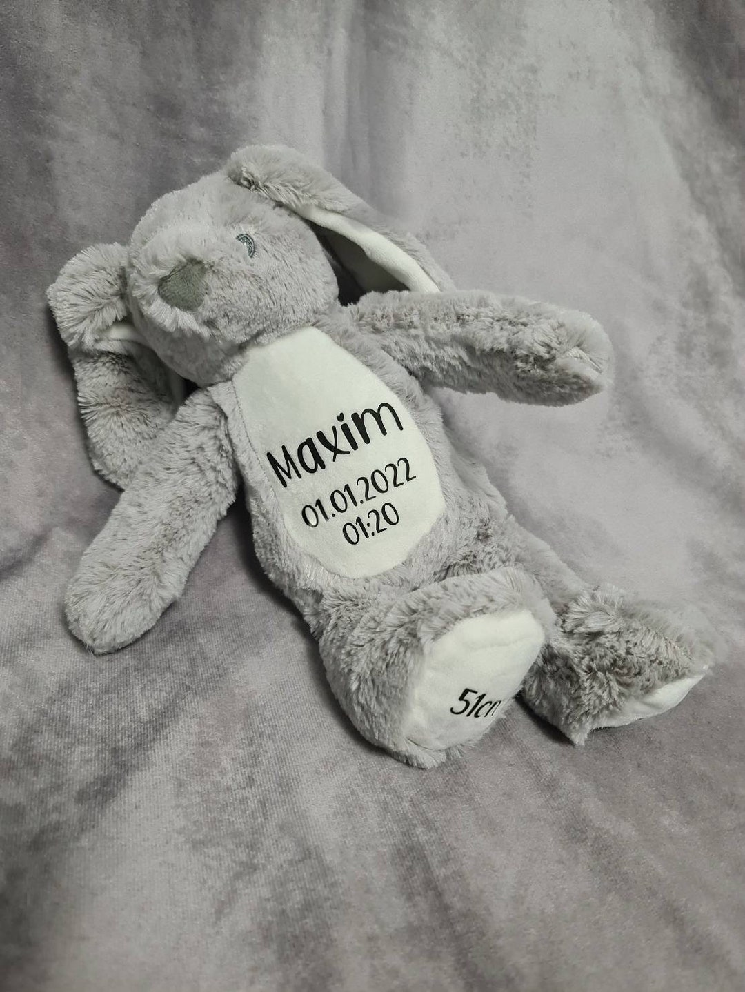 Personalized Cuddly Toy Rabbit Cuddly Toy for Birth Etsy