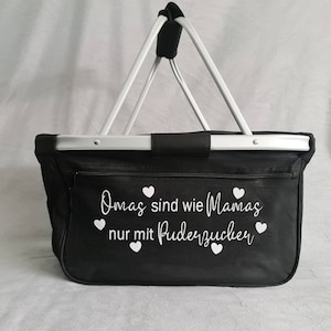 Personalisierte Korb, Einkaufskorb, Handtasche, Oma, Mama, Schriftzug, personalisiert, Geschenk,Aufkleber