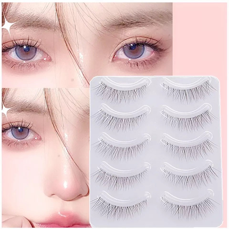 Manga Lashes A Shape Anime Lashes Natural False Eyelashes Individual Wispy  Mink Eye Lashes Pack 10 Pairs Japanese Korean Asian Makeup by 