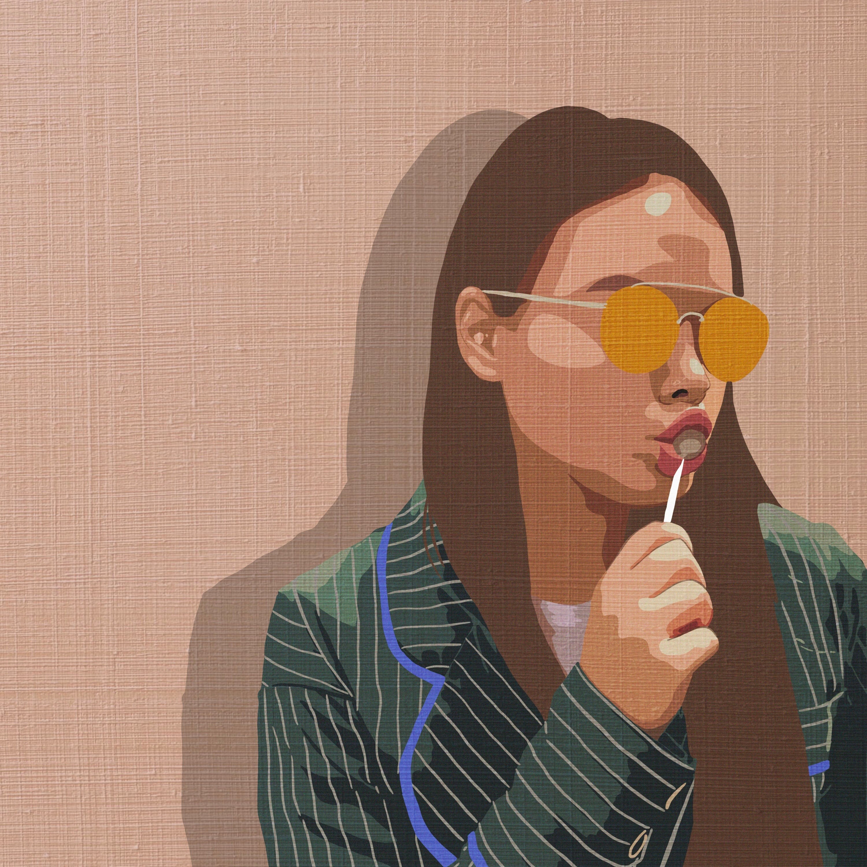 Minimalistic Art Custom Digital Portrait Original Portrait Etsy