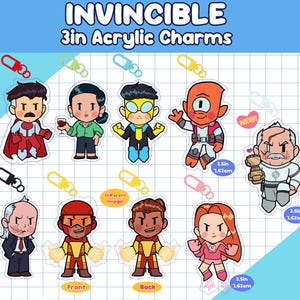 Invincible Acrylic Charms