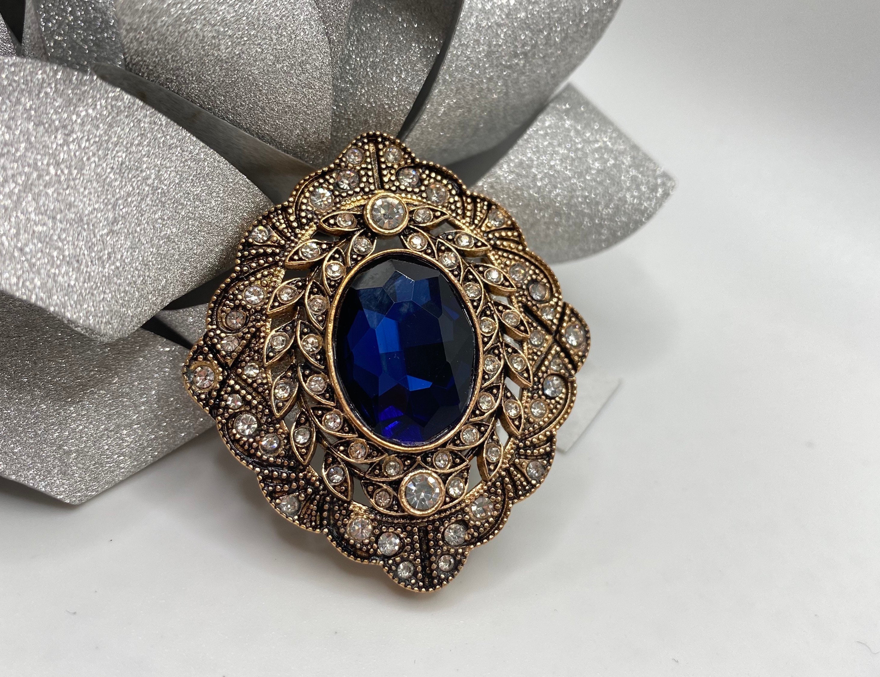 Sapphire Brooch Etsy Australia