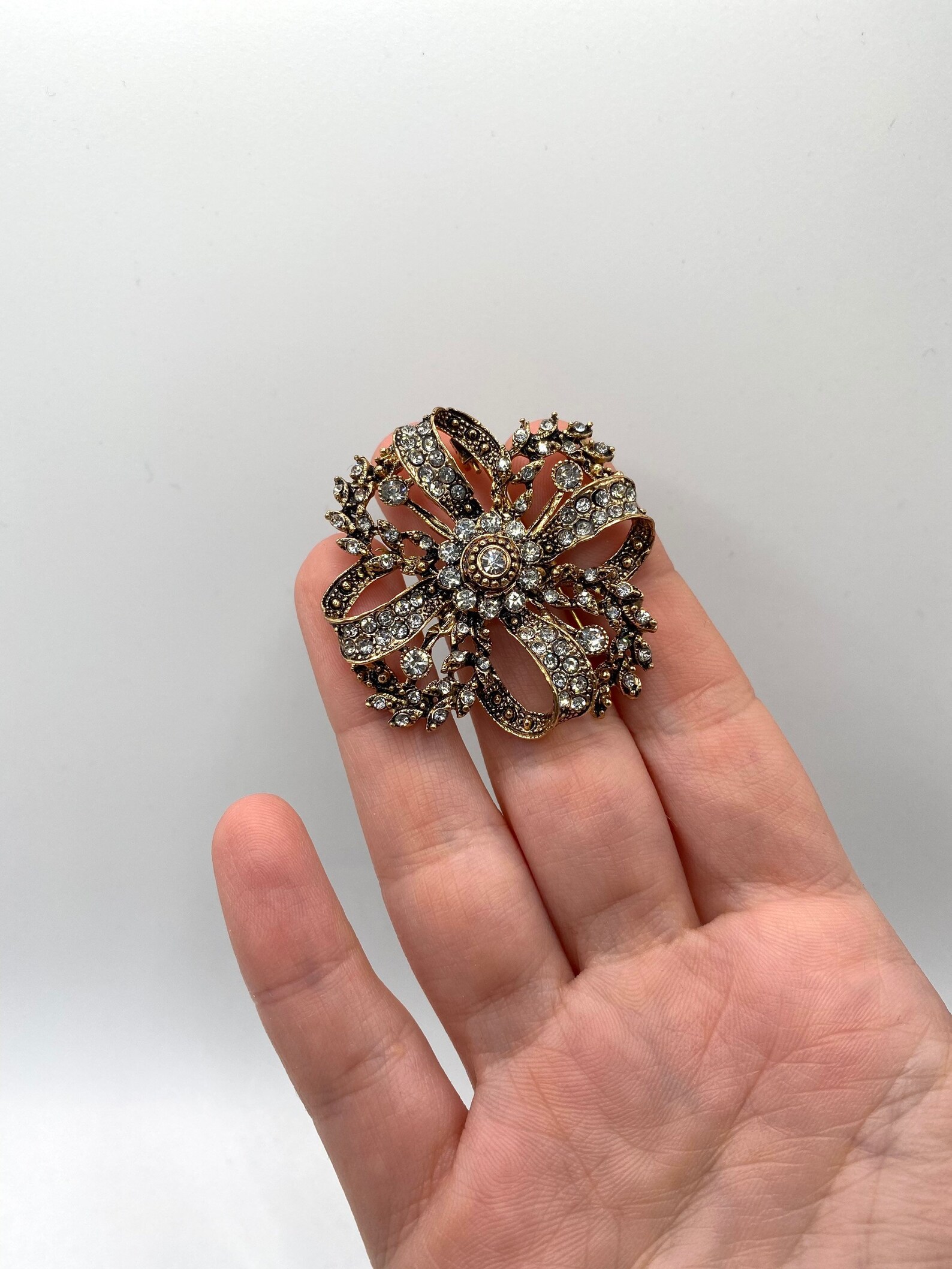 Victorian Style Bronze Brooch Etsy