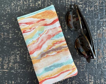 Handmade Padded Fabric Sunglass Case,  Phone Protector
