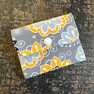 Carteras, Mini Cartera de Mujer, Carteras Hechas a Mano, Cartera con Estampado Floral, Regalo por Menos de $20, Portamonedas, Tarjetero, Carteras de Tela