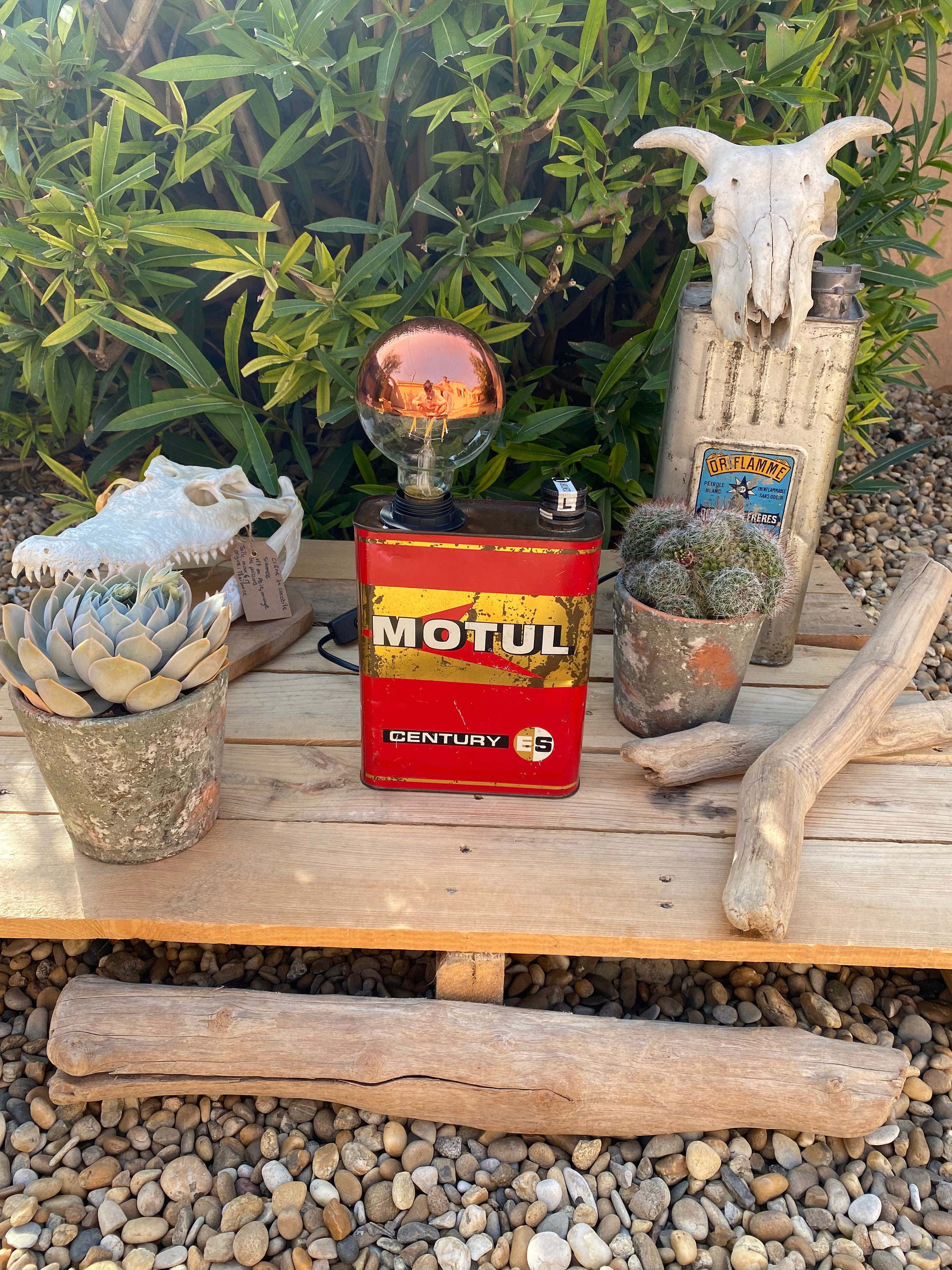 Lampe Bidon d'huile Vintage Industrielle