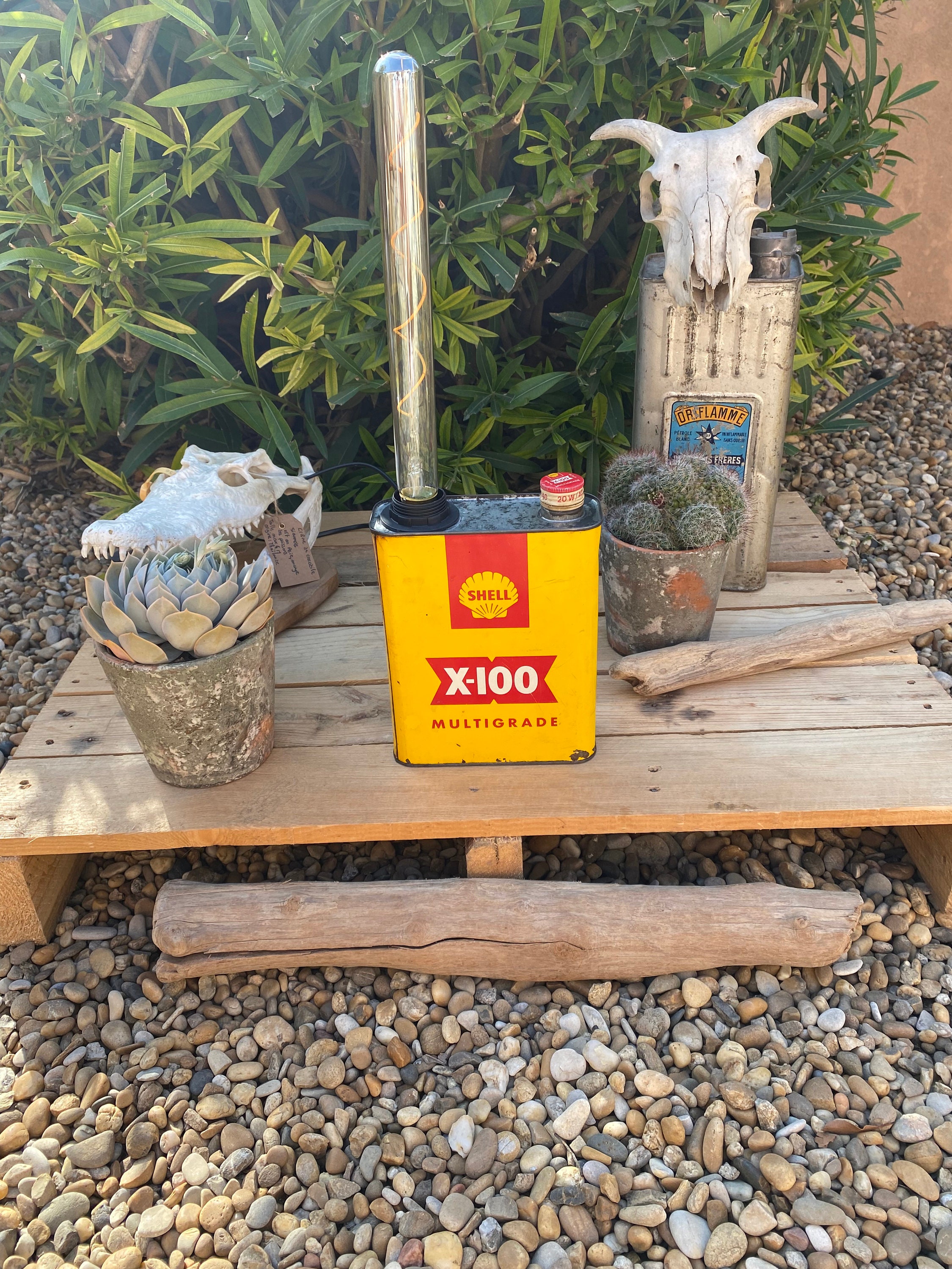 Lampe Bidon d'huile Vintage Industrielle