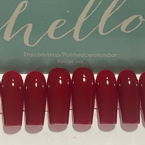 Burgundy mist press on nails