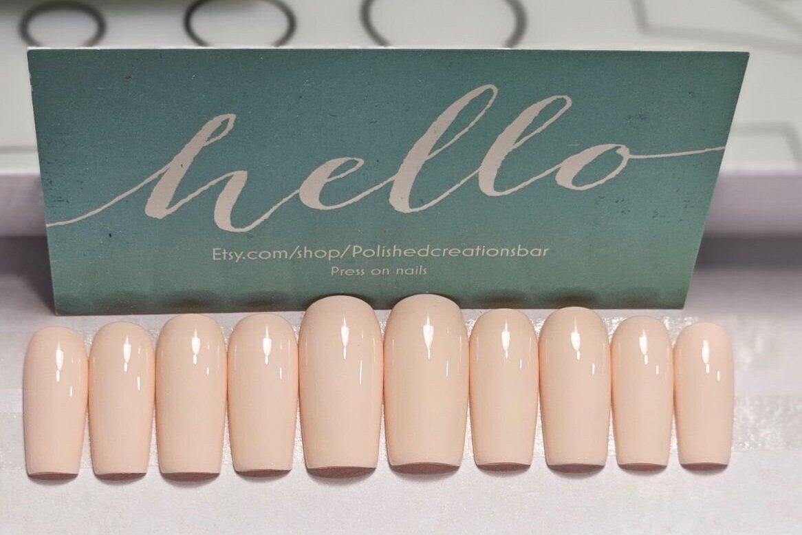 Linen color,tan,beige press on nails, fake press on nails,long press on nails,short press on nails.