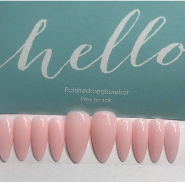 pink pink press on nails,long,short, handmade