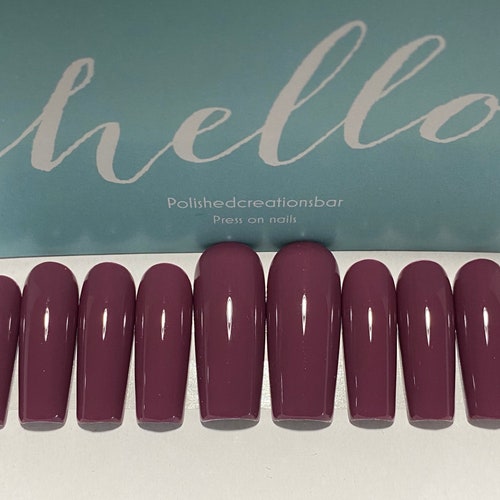 Purple Butterfly Press on Nails Purple Press on Nails Press - Etsy