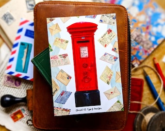UK-Säulen-Briefkasten-Postkarte | Sätze 1-5 | Briefkästen des Vereinigten Königreichs | Britisches Postcrossing, Happy Snail Mail, Europa-Reise, England-Kunst