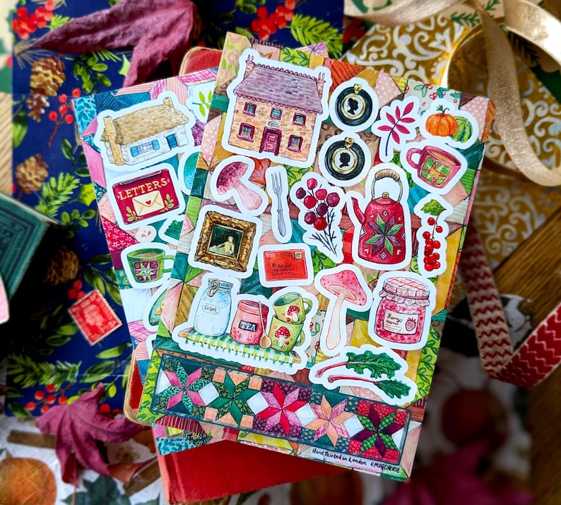Cosy Cottage Stickers | 2 Sheet Sticker Set | A6 | Cozy Home Journal ...
