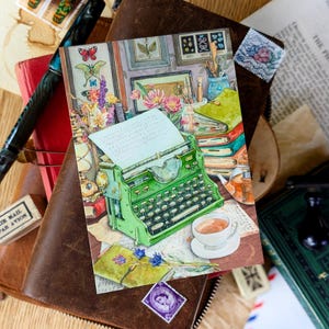 Postales de estudio acogedoras / Paquetes 1-5 / A6 / Arte de escritorio vintage, tarjetas de correo postal, cartas analógicas para amigos por correspondencia y regalos para escribir