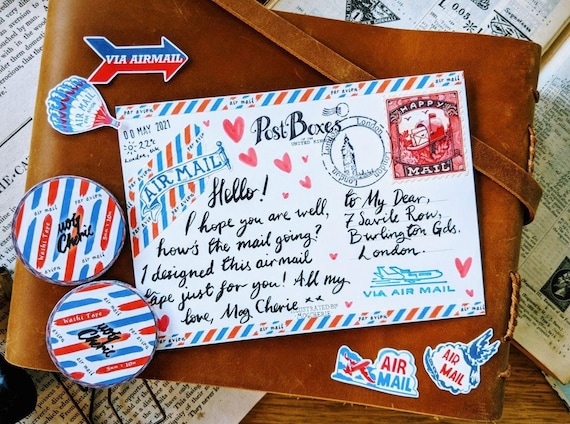 Airmail Washi Tape: 5mm Par Avion Snail Mail Decoration