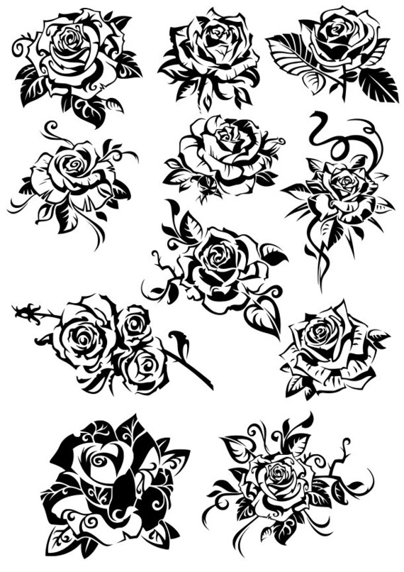Download Rose Art Svg Rose Flower Svg Rose Clipart Svg Rose Etsy