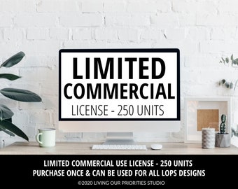 Limited Commercial License | Use of LopStudio Cut Files Up To 250 Units | Silhouette | Cricut | SVG, EPS, DXF | Faith Cut Files