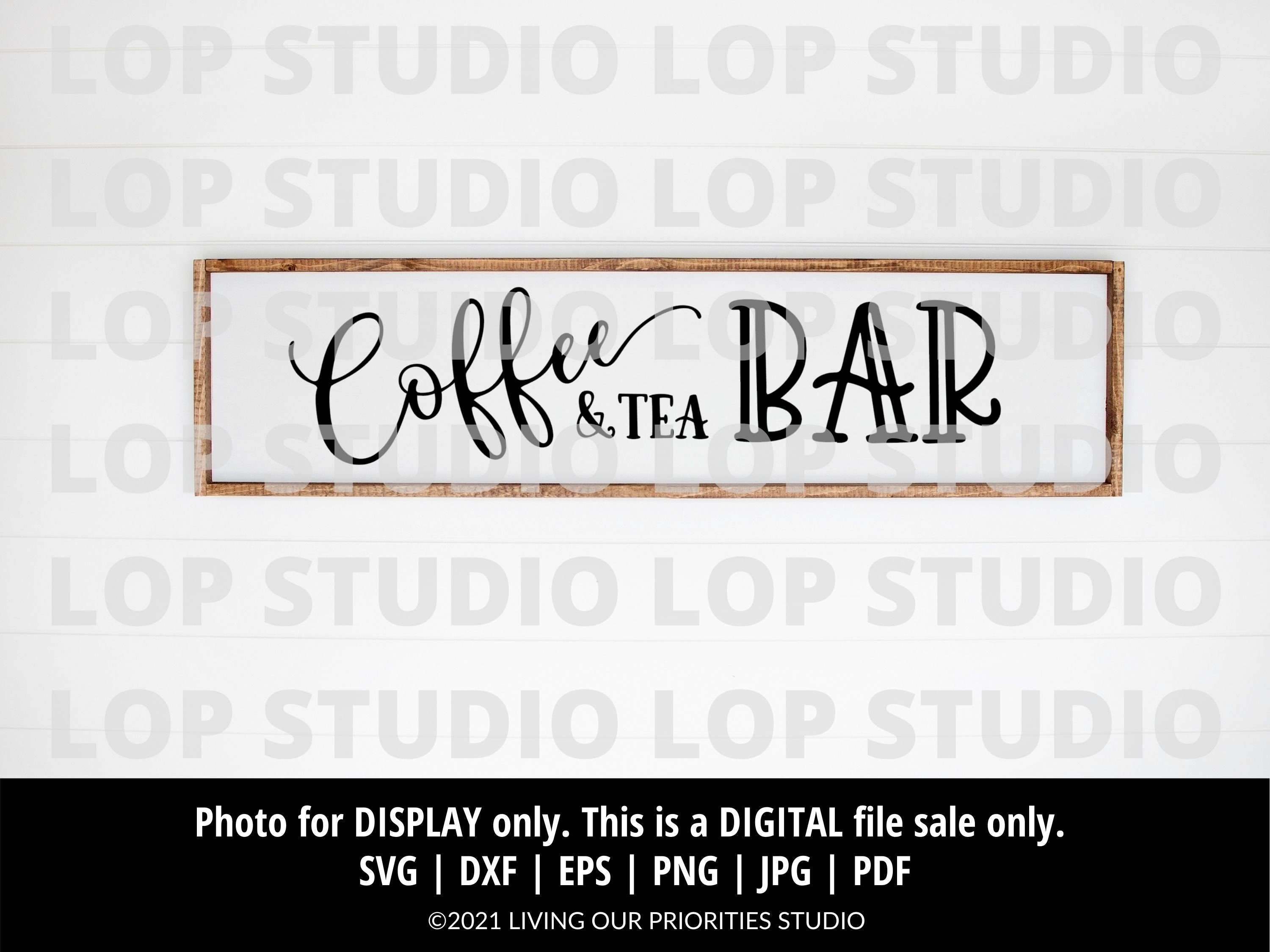 Coffee and Tea Bar Sign SVG EPS DXF Silhouette Cricut - Etsy Canada