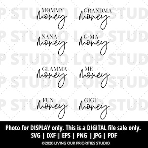 Money {Coin Purse} | Digital Cut File | Silhouette | Cricut | SVG, EPS, DXF | Faith Cut Files