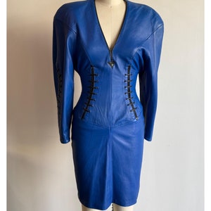 Vintage 1980&#39;s North Beach Leather Dress