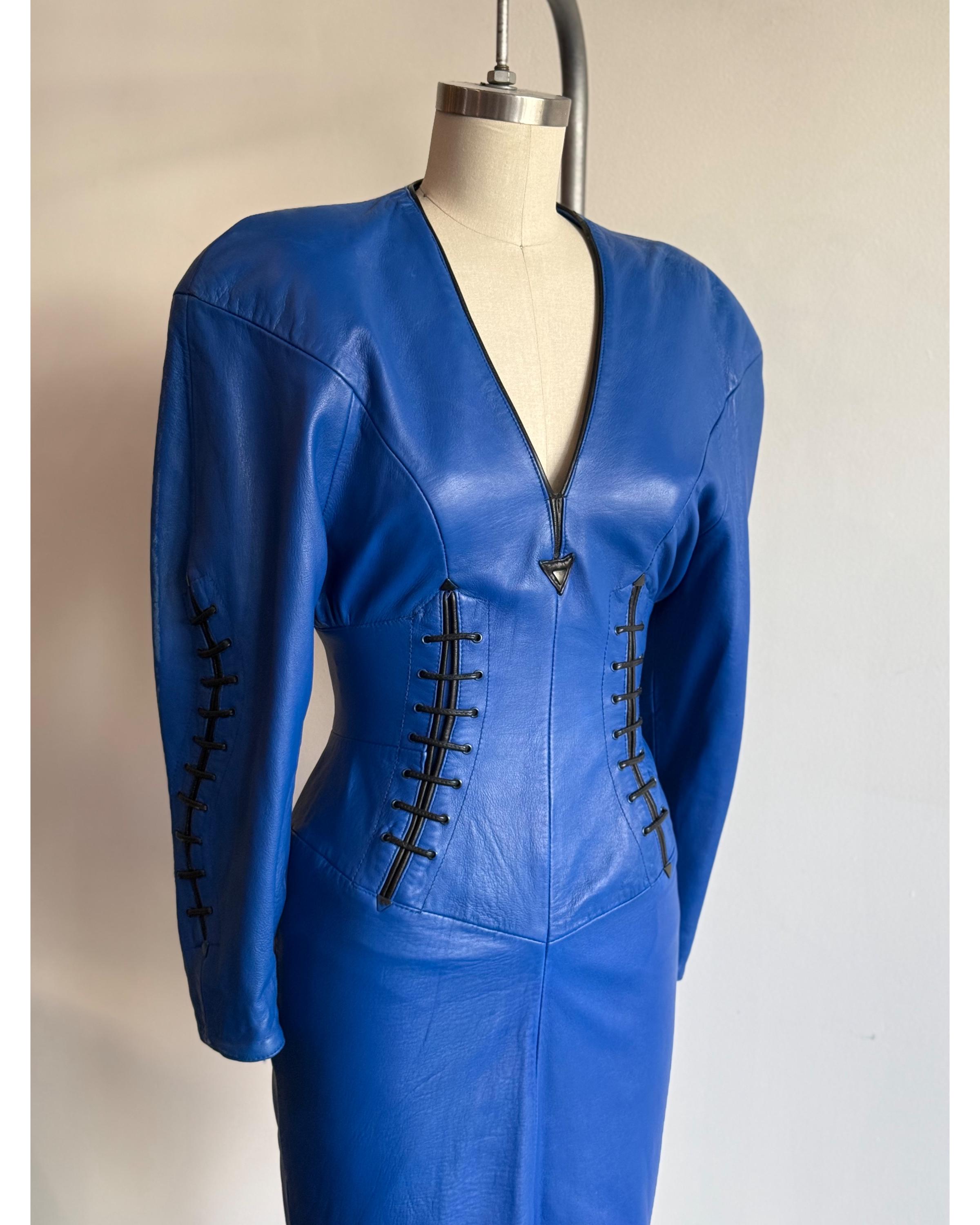 Vintage 1980's North Beach Leather Dress