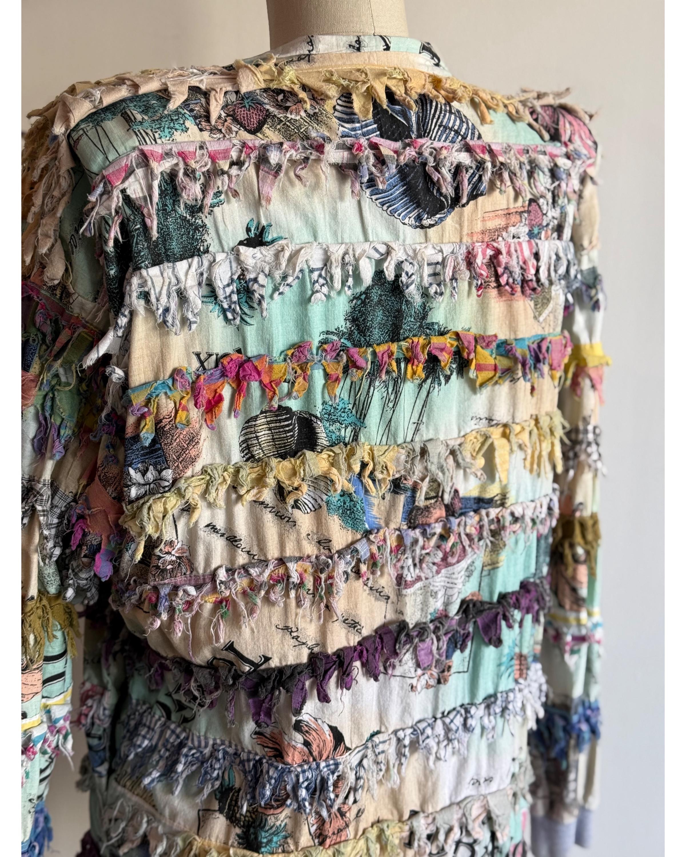 80s vintage Paula Sweet風 フリンジ カーディガン デニム 80s vintage Paula Sweet フリンジ カーディガン デニム