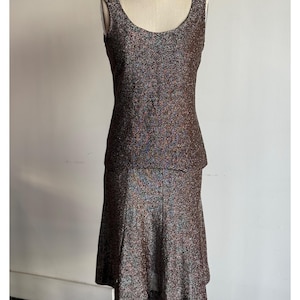 60s/70s Lurex Skirt Set