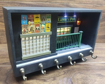 How I Met Your Mother - MacLaren's Pub Front - Miniature - Shadow Box - Diorama - Home Decor - Key Holder